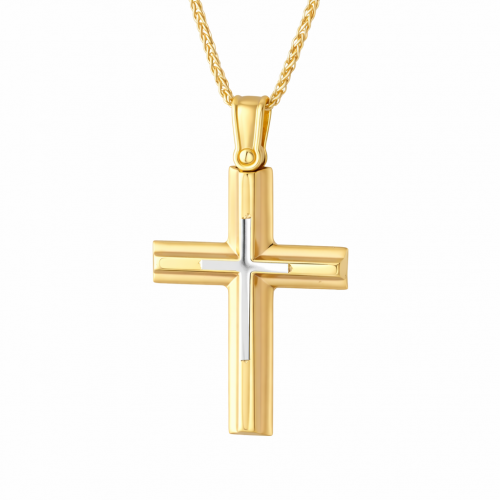 Ανδρικός Σταυρός Χρυσός 9κ 